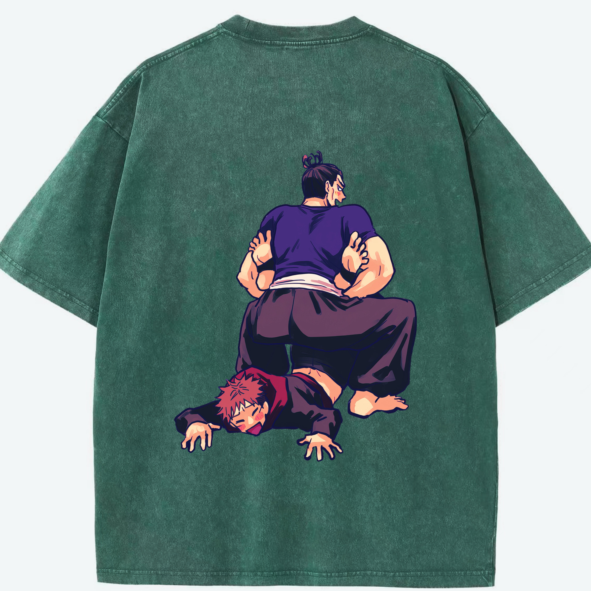 （画像用） 呪術廻戦 Jujutsu Kaisen 綿100% ヴィンテージ風 半袖Tシャツ（背面プリント）